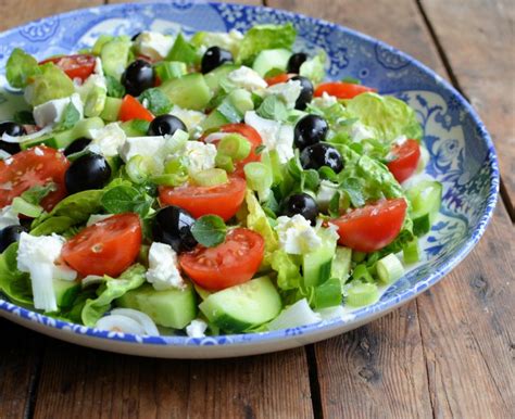 A Classic Greek Salad Recipe Lavender And Lovage