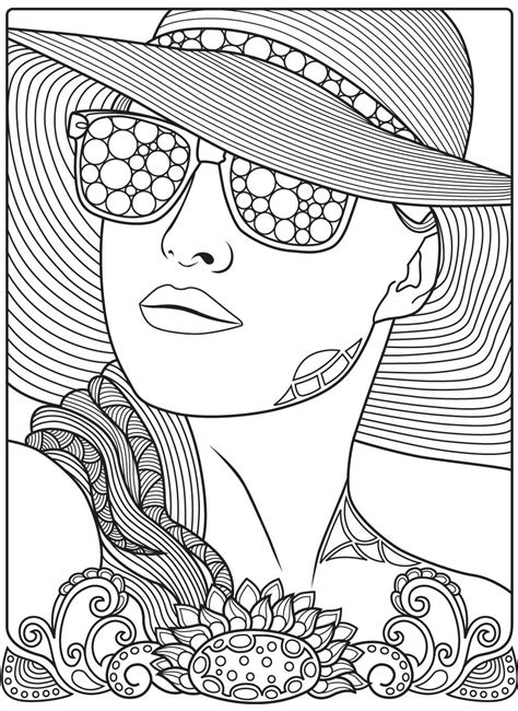 21 Coloring Pages Woman Face Free Wallpaper