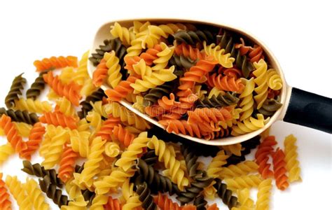 Spiral Pastas Stock Image Image Of Pasta Scoop Color 28456553