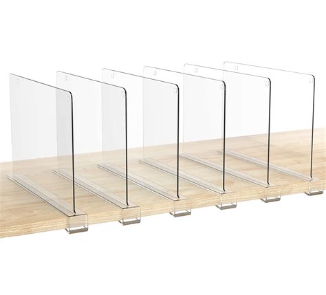 Buy Hblifehblife 6 Pack Clear Shelf Dividers Vertical Purse Organizer