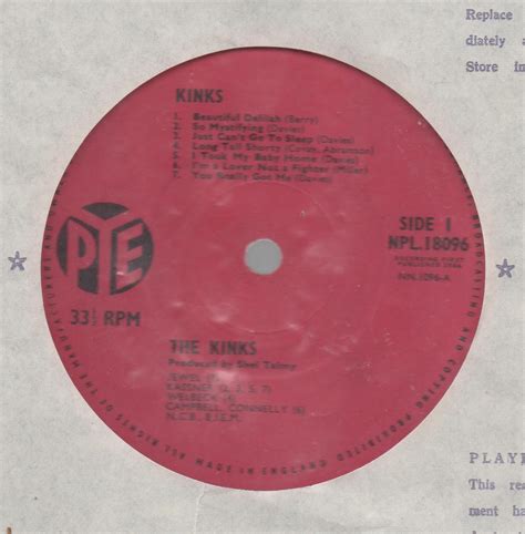 Popsike Com The Kinks S T First Album Uk Pye Mono Lp Npl Auction Details