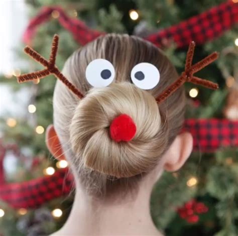 Cute Easy Hairstyle Idea For Christmas Party Or Other Event
