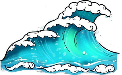 #waves #ocean #sea #blue #sticker - Waves Sticker Png Clipart - Full png image