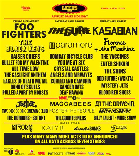 All my leeds fest photos were rubbish lol. Reading and Leeds 2012 - full festival line-up