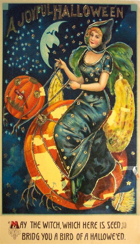 Vintage Halloween Witch Postcards C 1900s ~ Vintage Everyday
