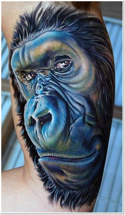 There are celebrity tattoo artists whose waitlist is too long that it's almost impossible to get an appointment. Realistic portrait of monkey tattoo on half sleeve ...