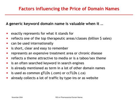 Ppt Roi On Pharmaceutical Domain Names Why Is It Worthwhile To