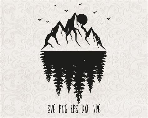 Pine Trees SVG Cut File Tree Files Svg Forest Clipart Mountains Svg