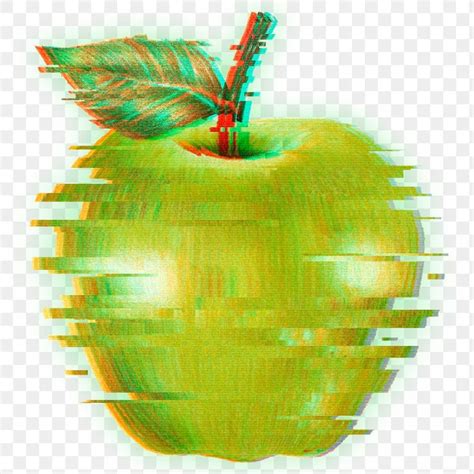 An Apple With A Green Leaf On It