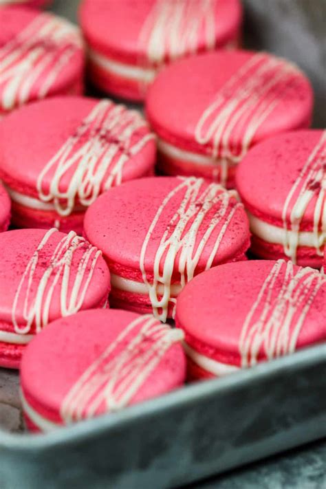 Raspberry Macarons Step By Step Recipe And Tutorial