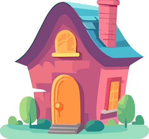 Cute And Colorful Cartoon Houses 23254077 Png