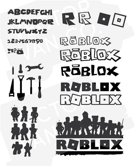 Roblox Svg Bundle Pack Roblox Cut File Roblox Svg Alphabet Etsy