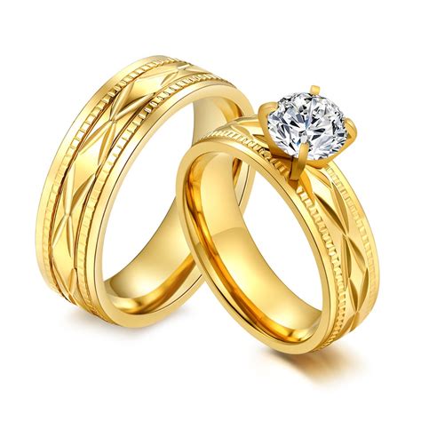 Saw something that caught your attention? Wholesale Stainless Steel Gold IP Matching Wedding Bands ...