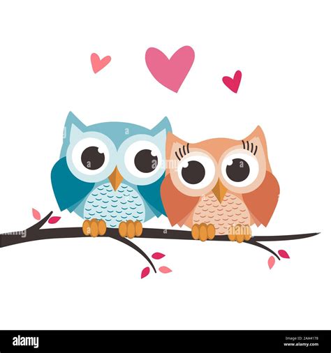 Valentine Owls Clipart