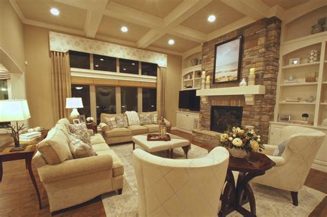 View Of The Great Room In A Custom Home Built By Wieland Builders