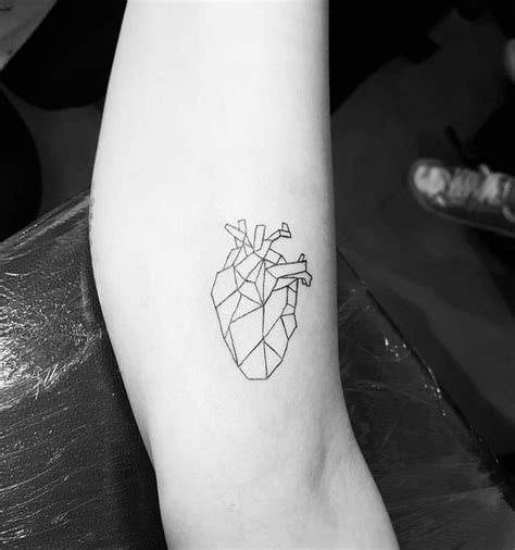 Tiny Tattoo Idea Geometric Heart Tattoo For All Those