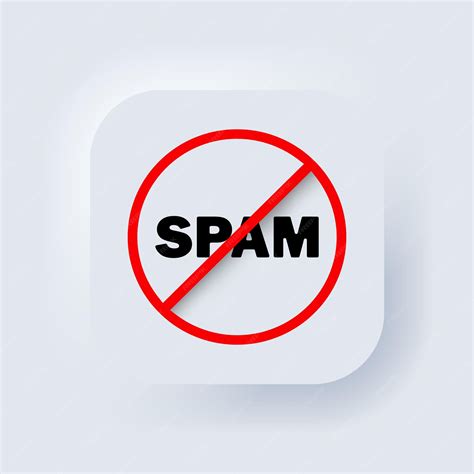 Premium Vector Stop Spam Icon Vector No Spam Sign Prohibition Sign