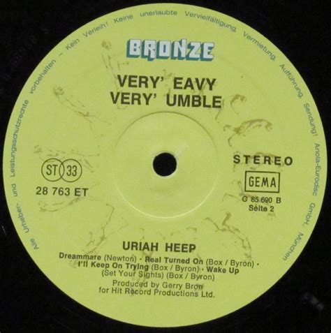 Пластинка Very Eavy Very Umble Uriah Heep Купить Very Eavy Very Umble Uriah Heep по цене 1800 руб