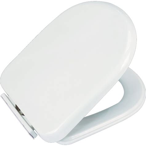 Buy White D Shaped Soft Close Devon Plastic Toilet Seat 1 Back2bath
