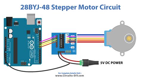 28byj 48 Stepper Motor Control Using Uln2003 Driver And Arduino