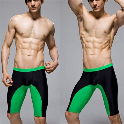 Looch Mens Sexy Elastic Low Waist Gym Jammer Sports Running Shorts Leggings Swimwear Trunks