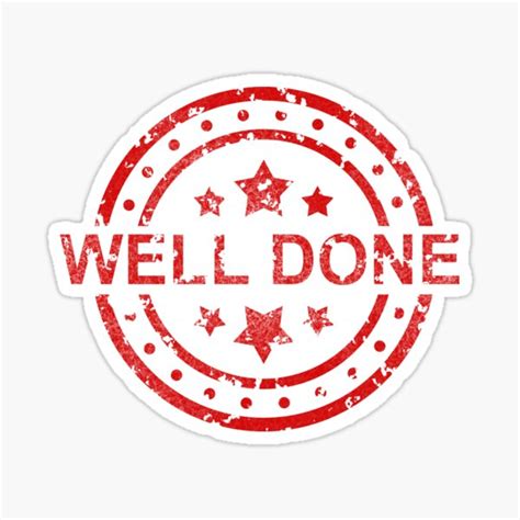Well Done Rubberstamp Sticker By Piyuu Redbubble