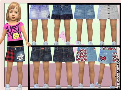 Sims 4 Ccs The Best Toddler Denim Skirt By Melisaq Inci