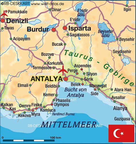 Kaart Turkije Antalya Vogels