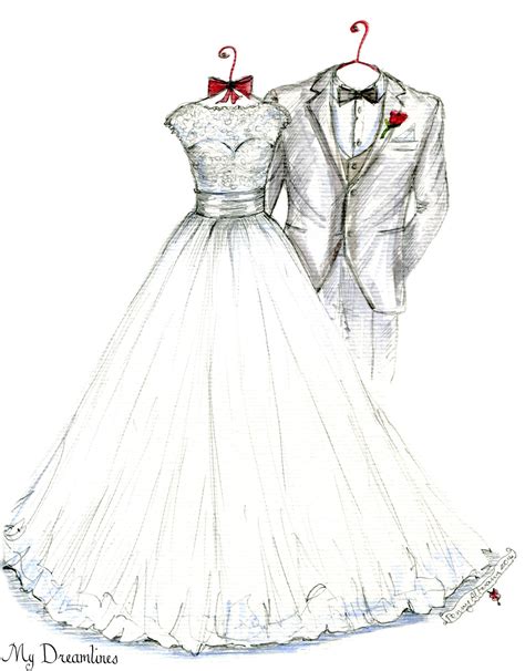 Drawings Of Wedding Dresses Wedding Organizer