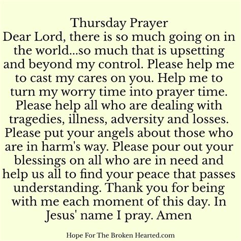 Thursday prayer | Thursday prayer, Prayers, Spiritual prayers