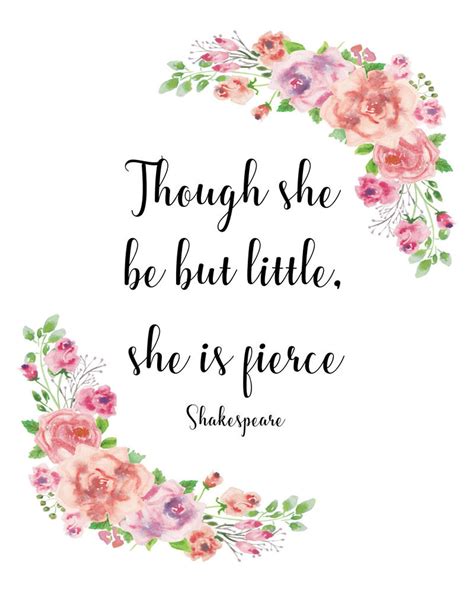 Though She Be But Little She Is Fierce Shakespeare Quote Etsy In 2020