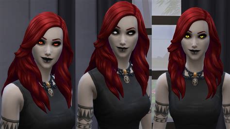 Mod The Sims More Vampiric Glowing Eyes With Black Sclera