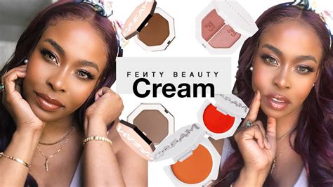 Fenty Beauty Cream Blush And Bronzer Review Tutorial On Textured Dark