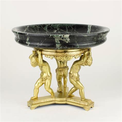 Late 19th Century Napoleon Iii Empire Gilt Bronze Putti And Marble Centerpiece For Sale At 1stdibs