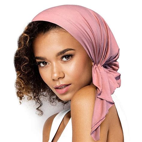 vintage pink tichel head scarf pink headcovering soft lightweight cotton snood chemo hat cap pre