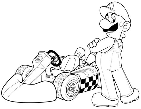 Desenhos De Luigi De Mario Kart Para Colorir E Imprimir Colorironlinecom
