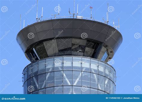 Dayton Circa April 2018 The Air Traffic Control Tower At Dayton