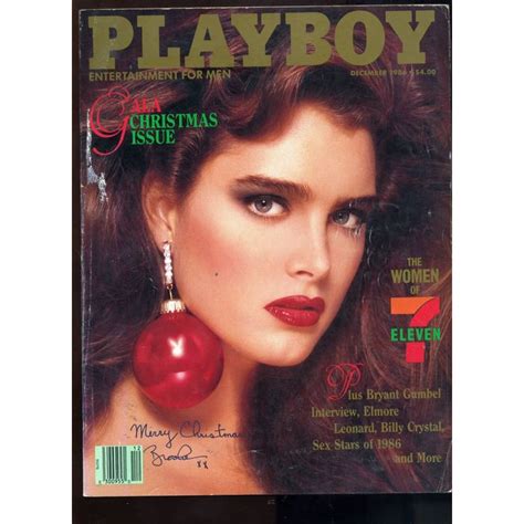 Playboy Magazine December Brooke Shields Christmas Gala Issue