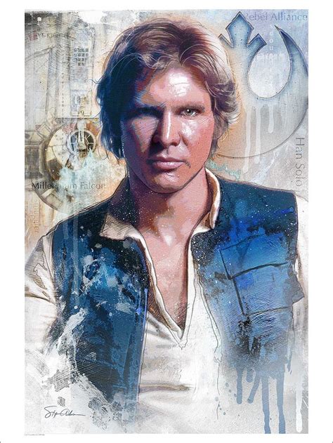 Harrison Ford As Han Solo Sketch Star Wars Join The Alliance Han