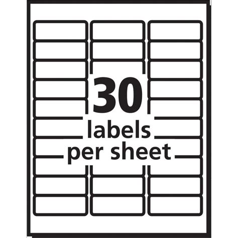 Blank Label Templates Avery 5160 30 Labels Per Sheet 2 625 X 1 Within