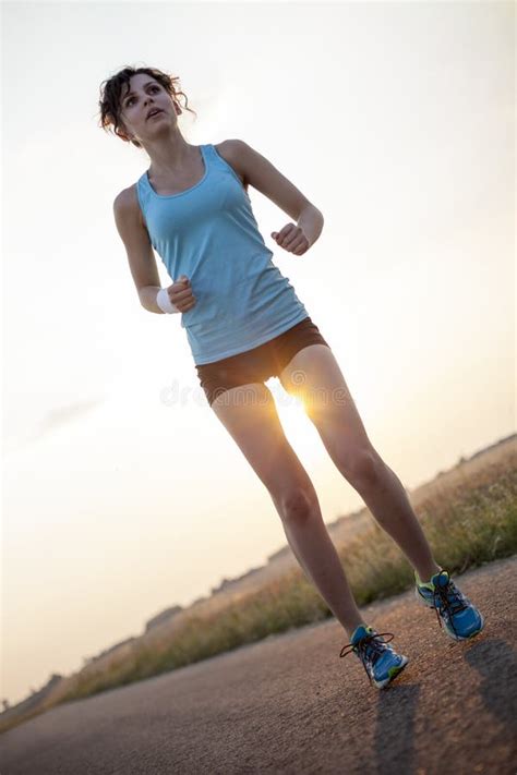 Two Pretty Girls Jogging In The Morning Stock Photo Image Of Runner