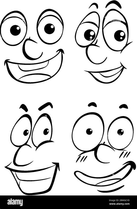 Funny Faces Clip Art Black And White