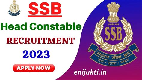 Ssb Head Constable Recruitment Notification Out For Posts
