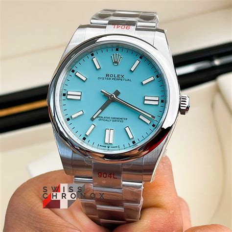 Rolex Oyster Perpetual 41mm Turquoise Blue Dial 124300