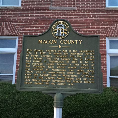 Macon County Historic Sign Oglethorpe Ga Paul Chandler July 2016