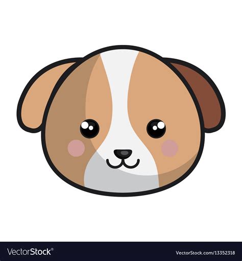 Cute Dog Kawaii Style Royalty Free Vector Image