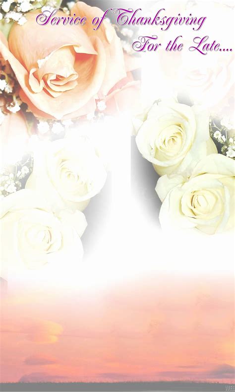 Pink Funeral Program Backgrounds