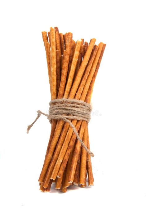 Salty Sticks Bread Snack Isolated Stock Image Image Of Sticks White
