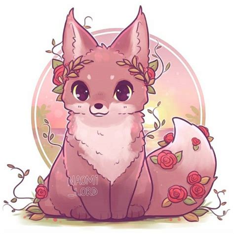 Pin By 💗Каваи Тян💗 On ┃dessins┃ Cute Fox Drawing Cute Animal