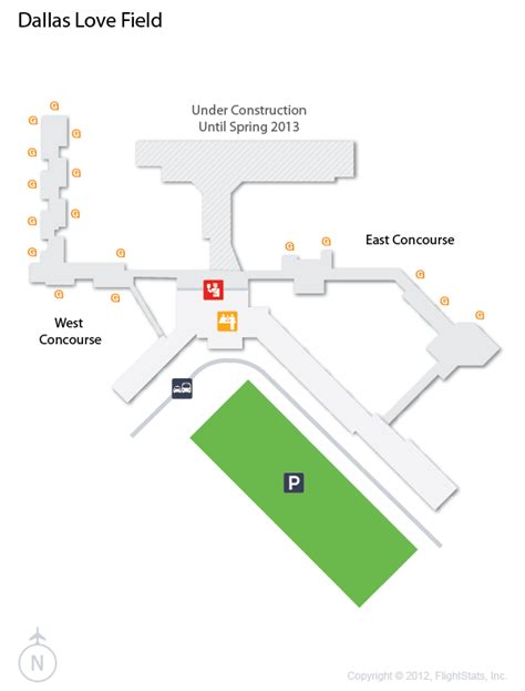 Dallas Love Field Airport Map Maping Resources
